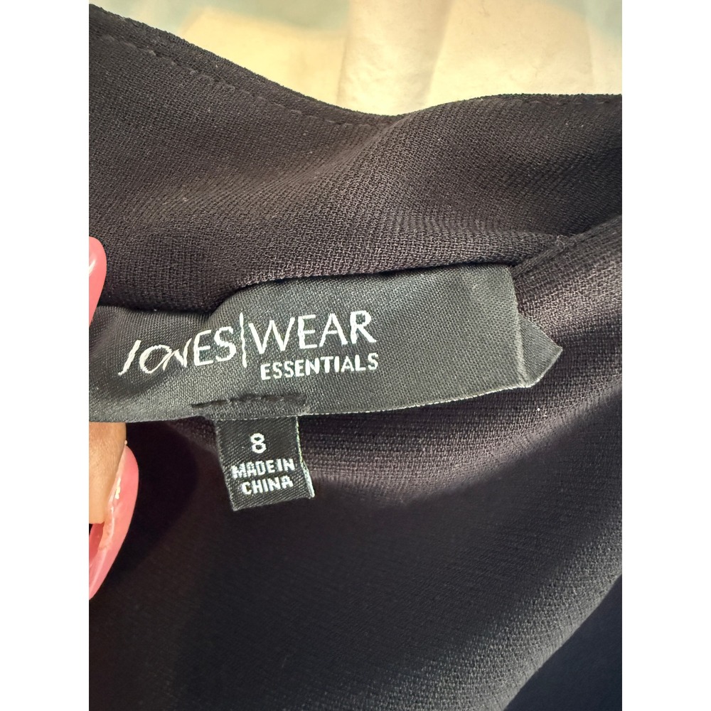 Jones Wear Essentials Black Skirt Suit Set Blazer Pencil Skirt Size 8 - Picture 6 of 11